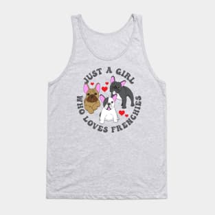 Just a Girl French Bulldog Lover Quote Tank Top